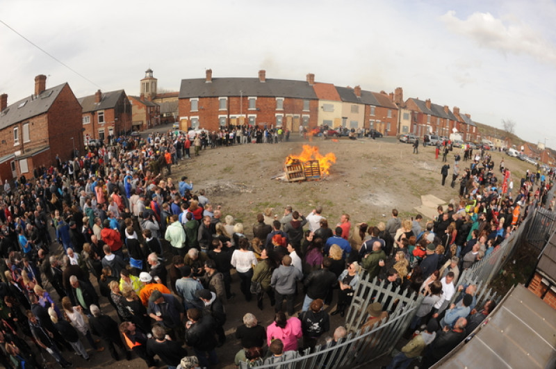 Main image for Goldthorpe protest from the ground