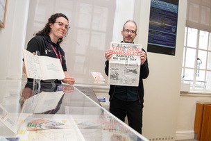 FIFTY YEARS: Archivists Katy Best and David Blunden have celebrated the Metropolitan records for the last 50 years. Picture Shaun Colborn PD093046