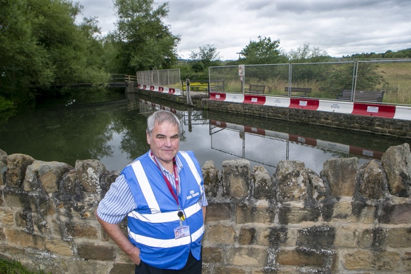 Dam Repairs: Coun John Clarke at the Worsboro Reservoir and mill site, which has received a £2m Investment. Picture Shaun Colborn PD092465