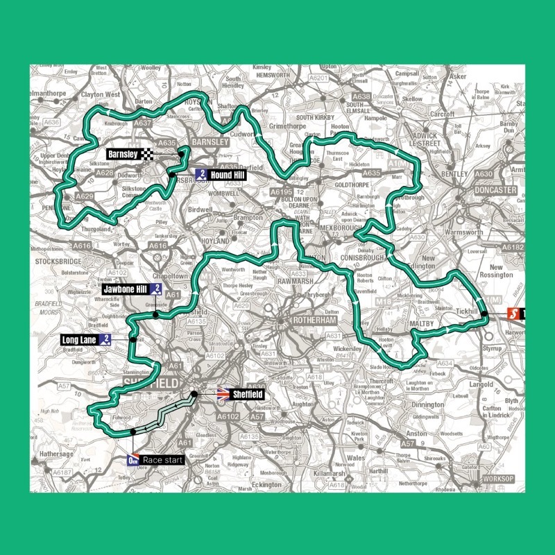 ROUTE CONFIRMED: Barnsley will host the finale of stage three, which will see riders finish on County Way in the town centre.