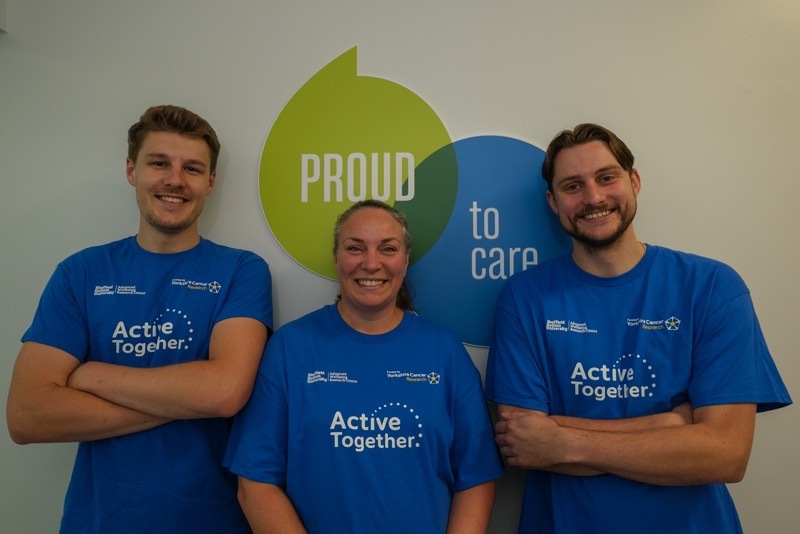 ACTIVE TOGETHER: Cath Mitchell with Rhys Vertigans and Kyle Pearce.