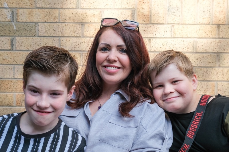 SUPPORT PLEA: Becky Parkin with her children Cohen and Brax.