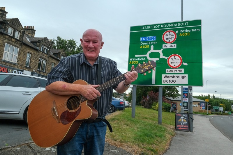 LOOKING BACK: Dave Cherry at Stairfoot Roundabout once again.