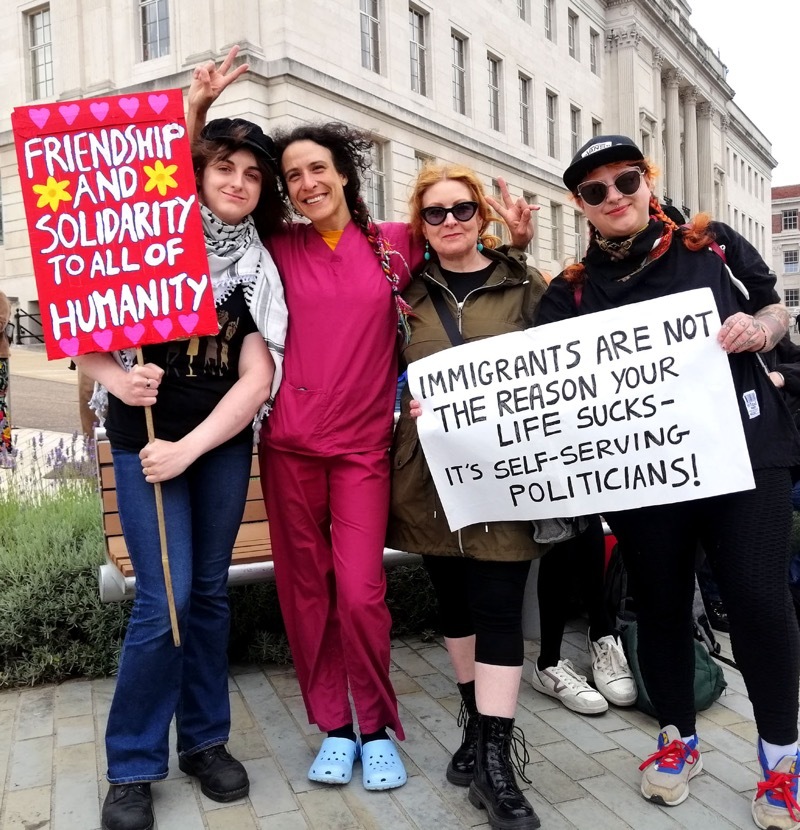 SOLIDARITY: Protesters outside the town hall last Thursday: Picture: Peter Deakin.