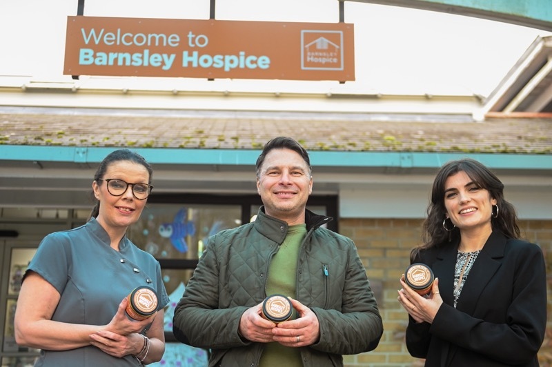 Left to right: Sarah Linsey, Mark Jordan (Aroma Holiday Candles), Ella Beale.