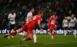 Sam Cosgrove scores in the play-offs at Bolton