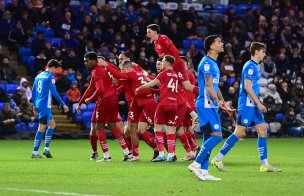 Main image for Reds end year on a high with 3-1 win at Posh