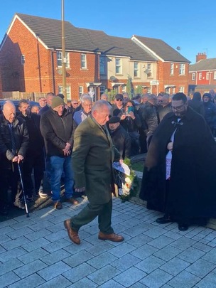 REMEMBRANCE: MP Stephanie Peacock lays a wreath in Grimethorpe.