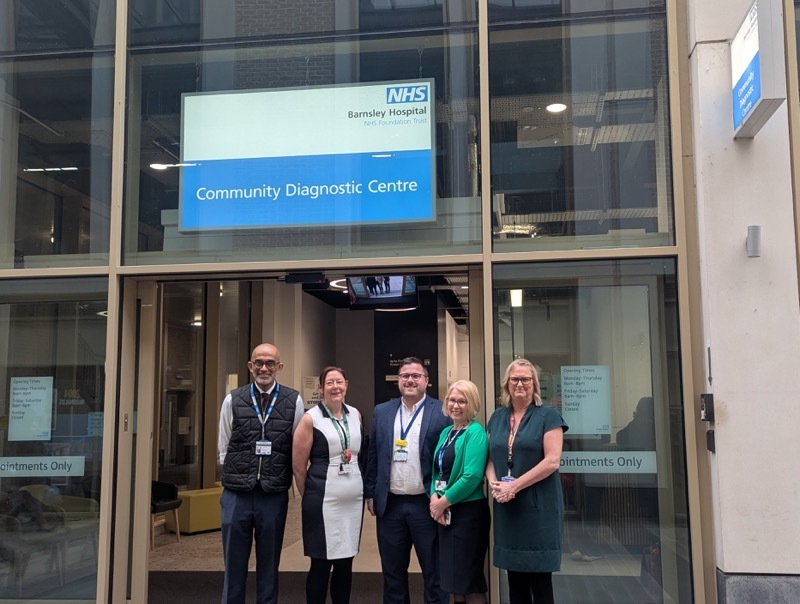 Dr Vin Diwakar, NHS England’s national director of transformation while visiting the town centre’s CDC.