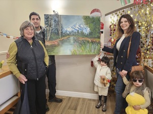 Art donation welcomed at care home Image