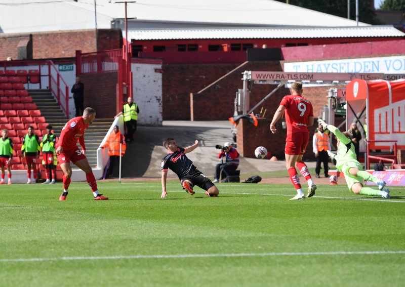 Max Watters scores against Northampton in August