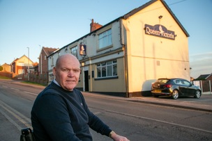 CHEERS: Paul Harper outside the Queen Victoria pub in Darfield. Picture: Shaun Colborn. PD093869