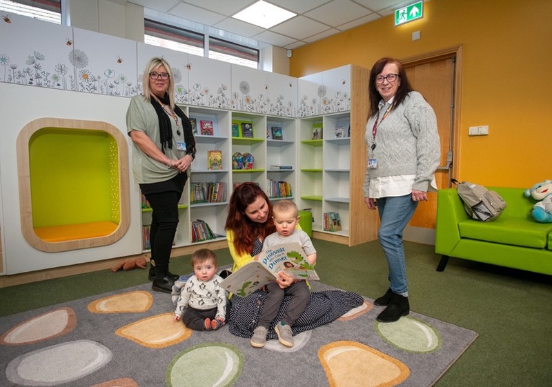 REOPENING: Coun Deborah Pearson and Coun Sue Bellamy at the newly refurbished Goldthorpe library. Picture Shaun Colborn PD093862