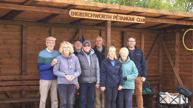 PRIDE OF PLACE: Members of the Ingbirchworth Pétanque Club outside their new hub.