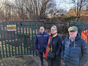 RESTORATION CAMPAIGN: Vin English with Couns Janine Moyes and Martin O’Donoghue.