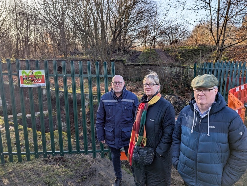 RESTORATION CAMPAIGN: Vin English with Couns Janine Moyes and Martin O’Donoghue.