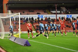 Marc Roberts scores against Wycombe in October