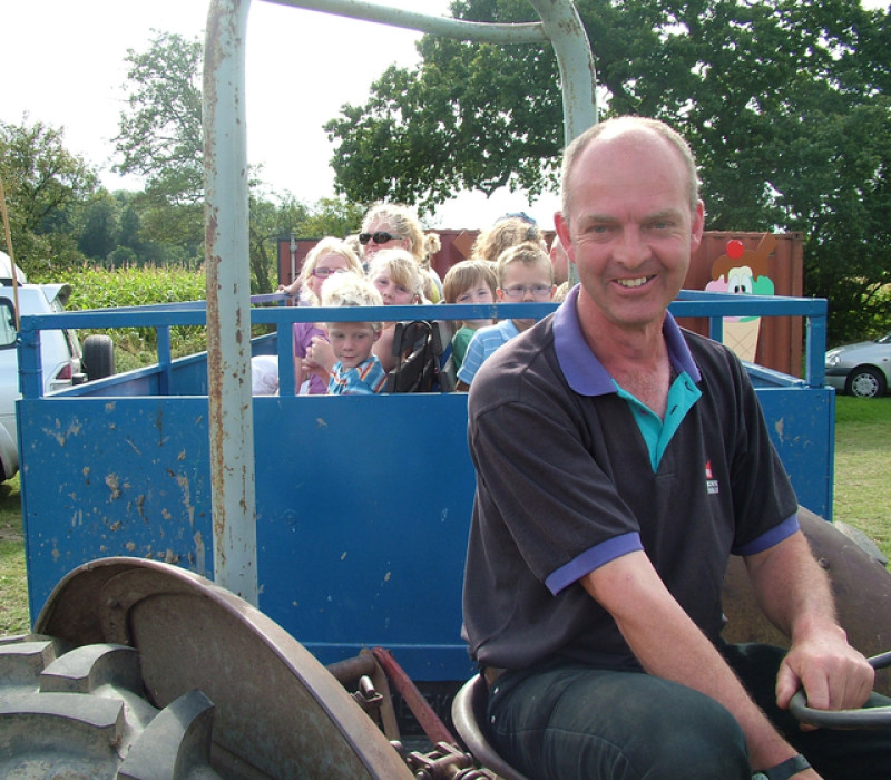 Main image for Maize Maze creator pulled to funeral in tractor