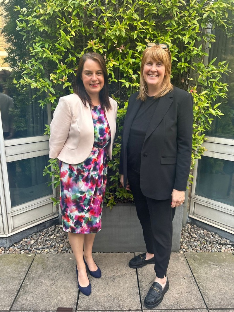 MEETING: MPs Stephanie Peacock and Sarah Jones, who vowed to put more money in miners’ pockets.