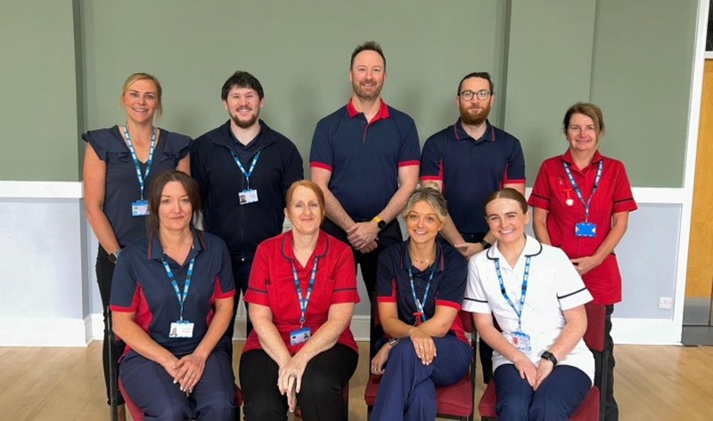 RECOGNISED: The Barnsley pulmonary rehab team.