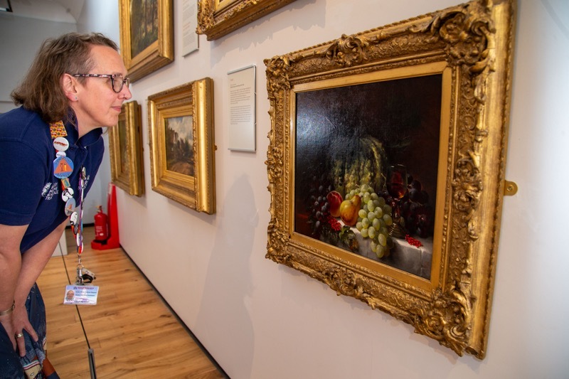 After an extensive cleaning and some restoration the Fox Collection is now back on display. Admiring the finish is museum visitor service assistant Emily Graton Raison