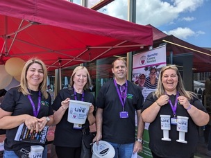 THANKFUL: Volunteers from Barnsley Carers Service at the June 8 festival.