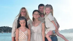 TRAGEDY: Shane Roller, Shannen Morgan with their three daughters Poppie, Lillie and Rubie.