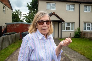 KEYS TO THE DOOR: Another Rufford Avenue resident who has spent over 70 years at the same home is Pamela Watson. Picture Shaun Colborn PD093331