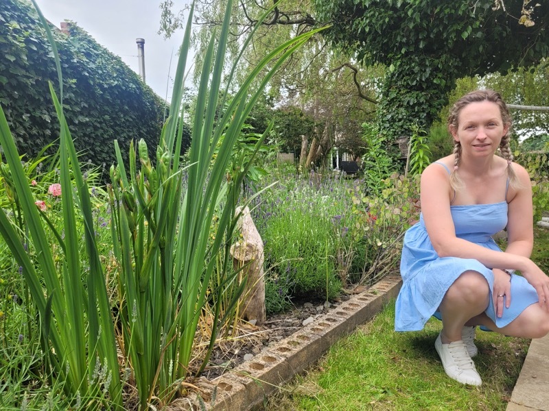 WILDLIFE HAVEN: Emma Sedgwick in her garden