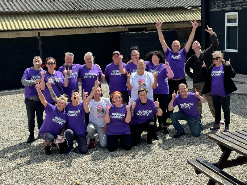 THRILL SEEKING: The group who did the skydive earlier this month.