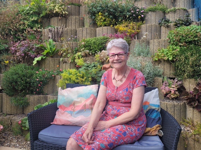 SANCTUARY: Elaine Ledger in her Royston garden.