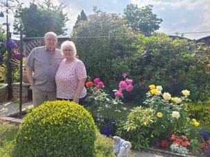 MANICURED: Barrie and Elsie Clark’s garden in Hemingfield.