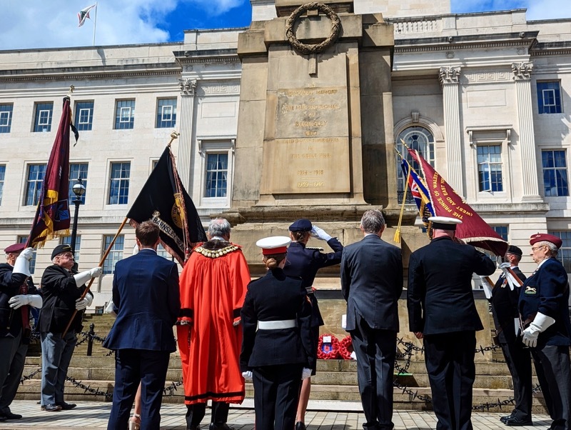 RESPECT: Barnsley residents paid their respect on D-Day. Picture: Finn Smith.