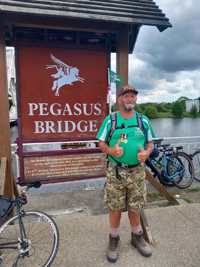 COMPLETED: Jim Morton at Pegasus Bridge.