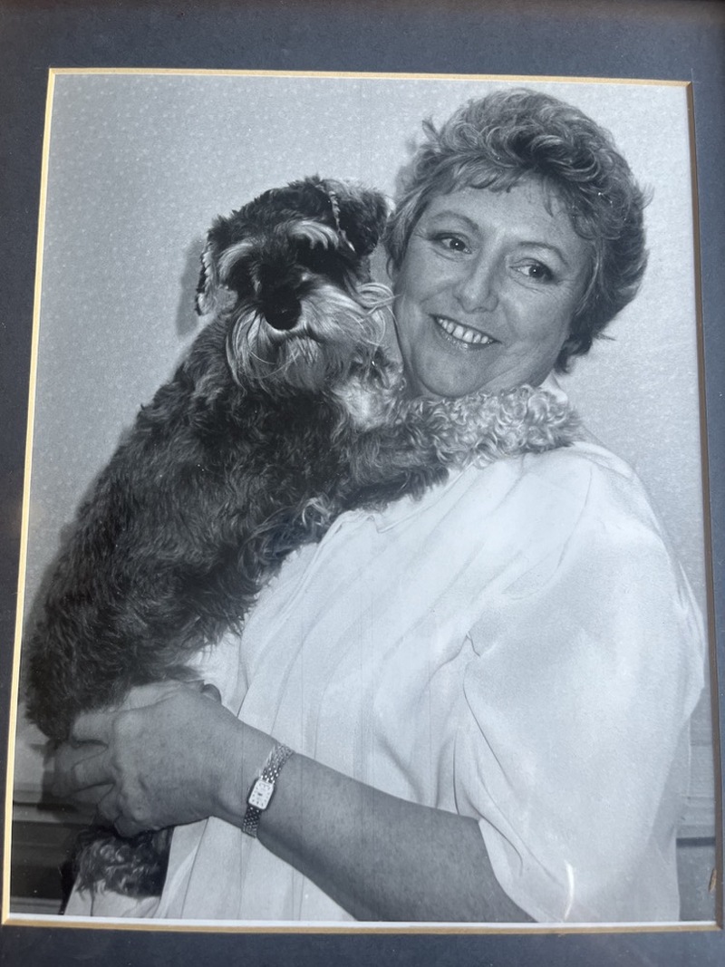 Ann Vaughan with her beloved dog Heiki.