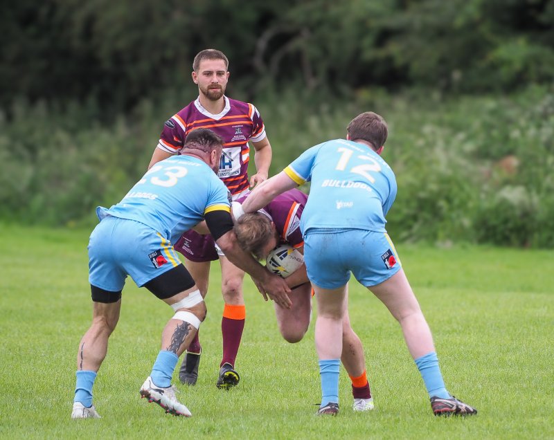 Action from Dearne Valley Bulldogs' win over Scarborough Pirates. Picture: Andrew Copley.