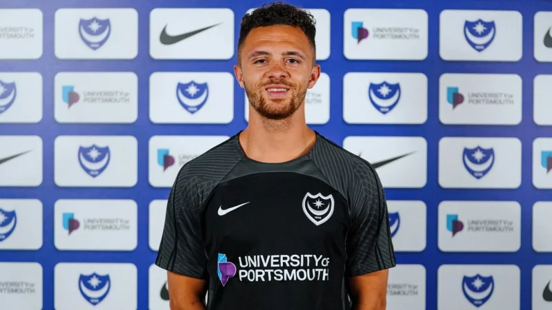 Jordan Williams after joining Portsmouth. Picture: Portsmouth FC.