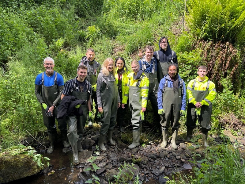 CLEAN UP: Members of staff from Lubrizol.