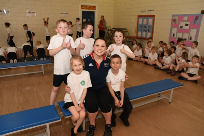 Main image for Team GB gymnast visits Barnsley school