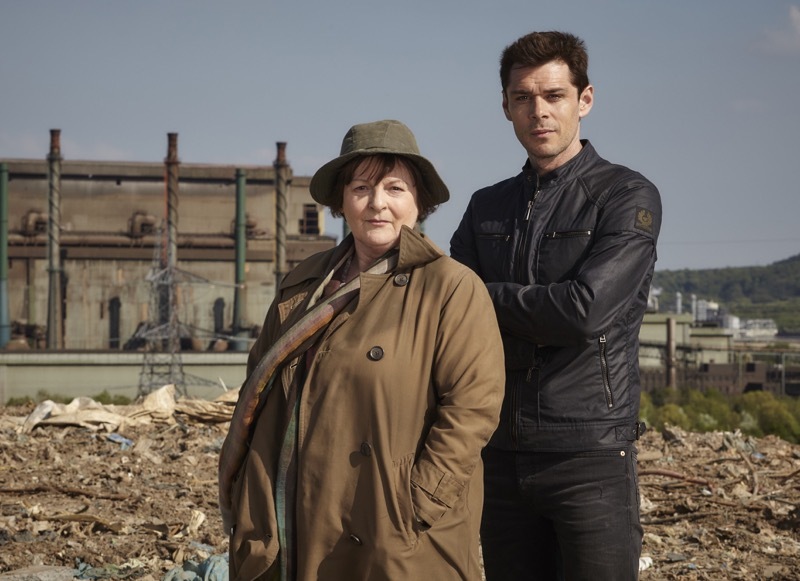 Kenny Doughty as DS Aiden Healy with Brenda Blethyn as DCI Vera Stanhope. Picture: ITV.