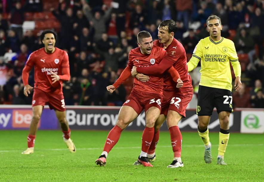 Max Watters after his late leveller against Charlton in October