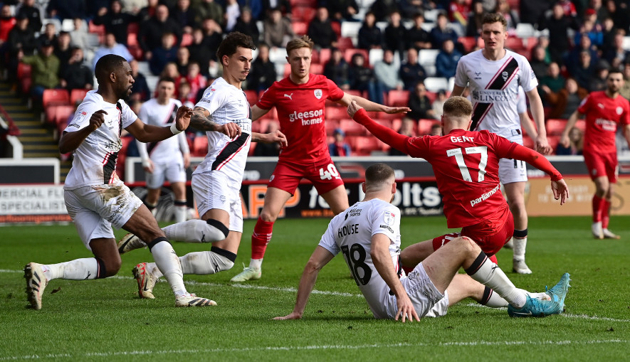 Georgie Gent scores on Saturday