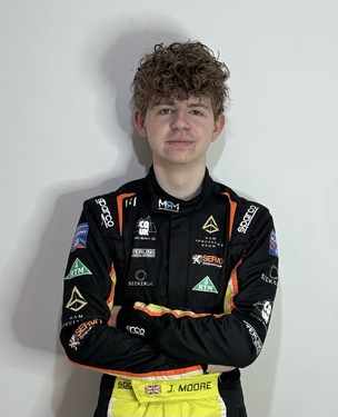 Young racer Jonathan Moore.