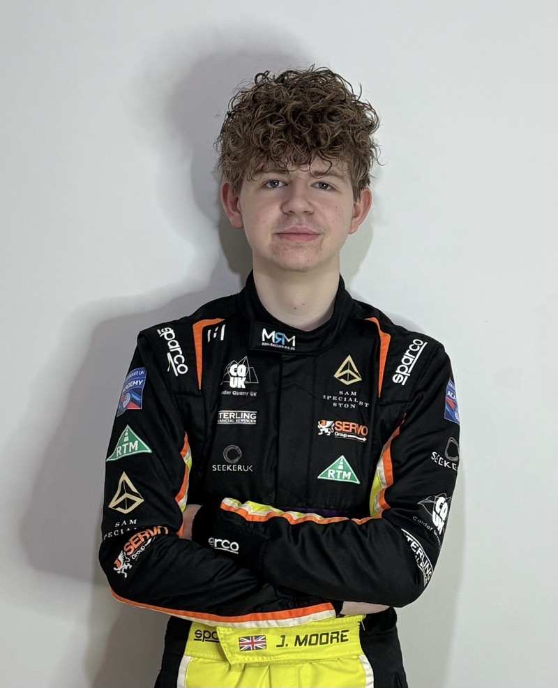 Young racer Jonathan Moore.