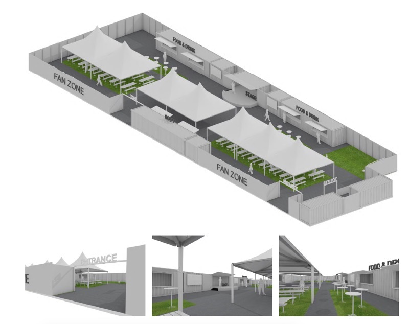 PLANS: The fanzone would be built in the East Stand car park.