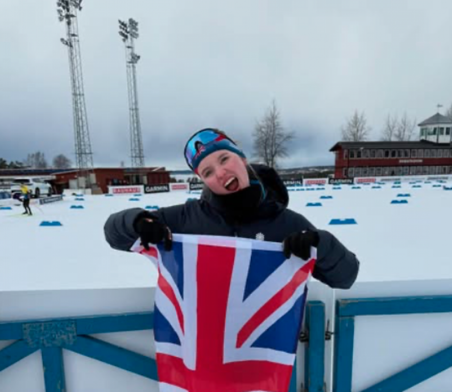 Main image for Charlotte competes for GB after rifle fixed following crash in first race