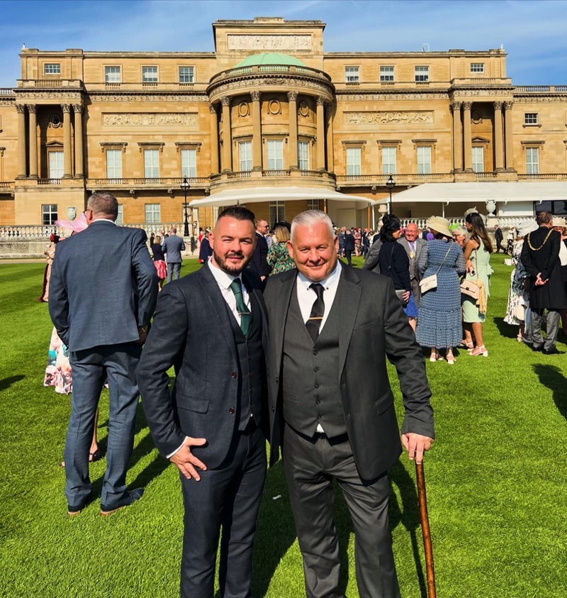 ROYAL VISIT: Mick and Josh Wale at Buckingham Palace