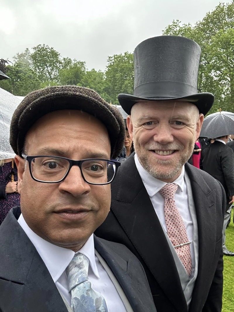 SCHOOLMATES: Munir with Mike Tindall.