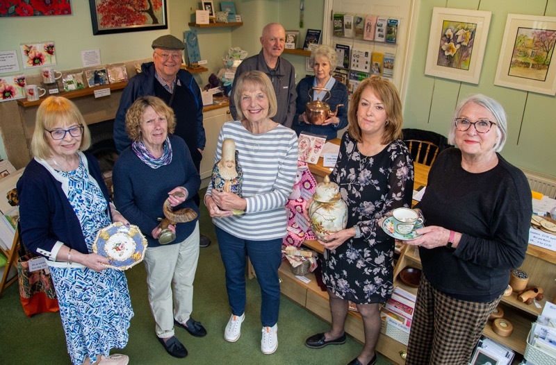 KEEPING THE LIGHTS ON: Volunteers for the Maurice Dobson museum were out in force to attract new members to keep the doors open, included, Sue, Brian, Vic, Ezme, Cynthia, Hillary, Margaret, and Liz Crowcroft. Picture Shaun Colborn PD093180
