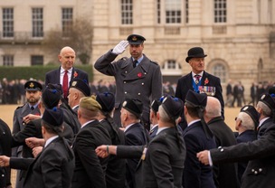 REMEMBRANCE: MP John Healey and Prince William.